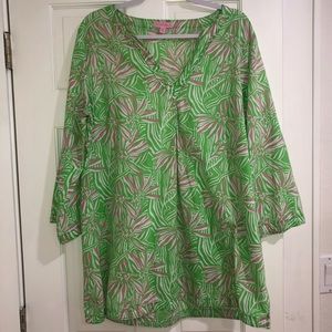 Lilly Pulitzer pink and green patterned top